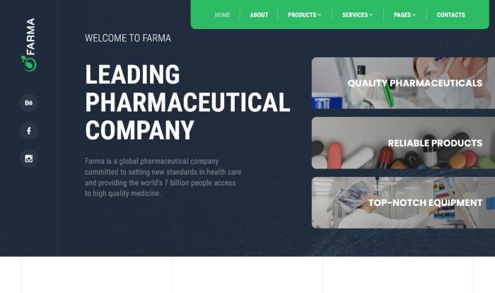 高端医药研发企业网站模板