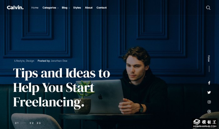 个人专业图文blog网页模板