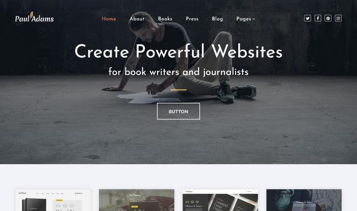 书籍推广与展示网站模板