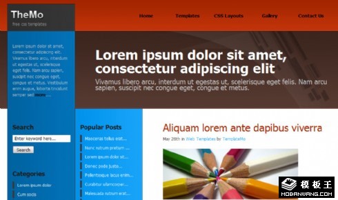 杂志日志动态网页模板