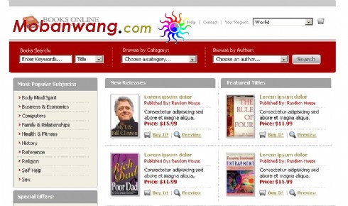 在线图书销售网页模板