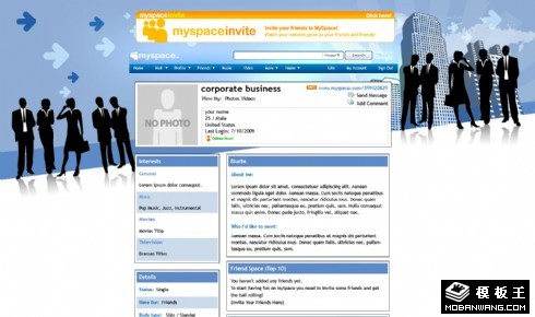 个人商务工作网页模板