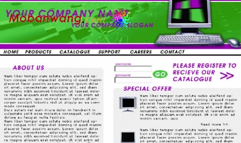 电脑配件网页模板