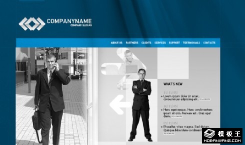 蓝色商业客户服务网页模板