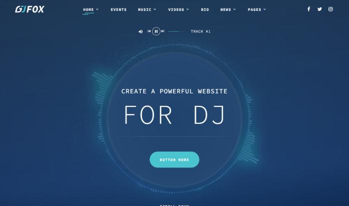 DJ音乐节活动网站模板