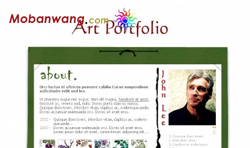 个人艺术作品集网页模板