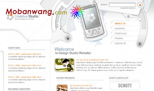 手机游戏设计企业网站模板