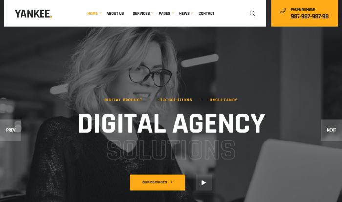 全能数字机构网站模板