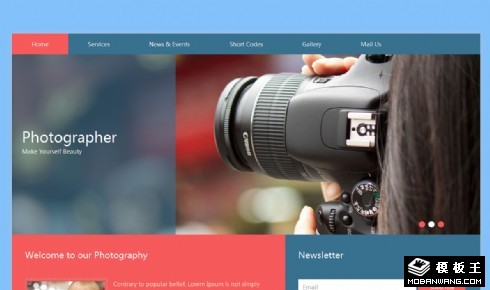 摄影师服务动态响应式网页模板