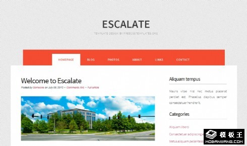 灰色斜纹背景日志网页模板