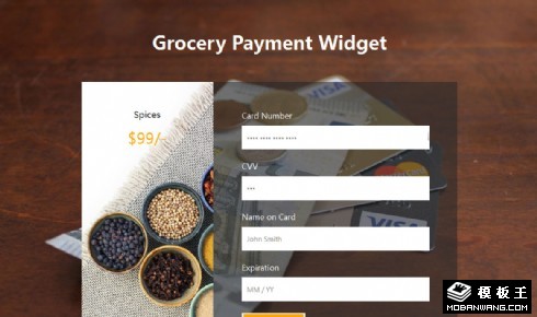 杂货支付表单响应式网页模板