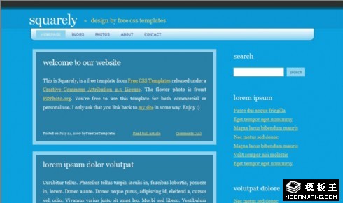 宝石蓝BLOG信息网页模板