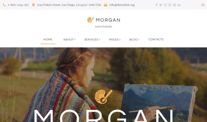 创新艺术家网站模板