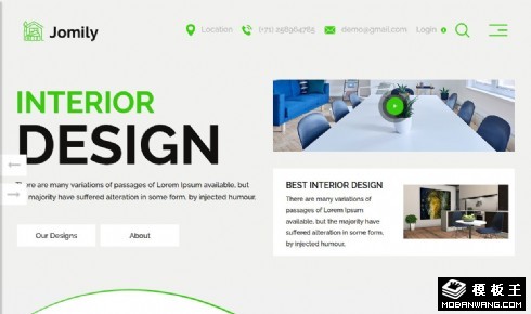 装修设计案例展示响应式网页模板