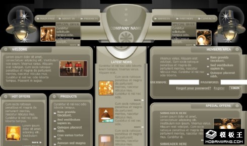 照明灯饰企业介绍网站模板