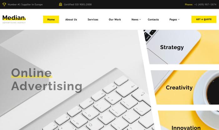 精品在线广告公司网站模板