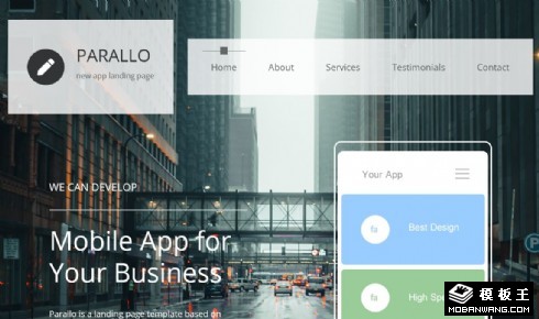 APP服务推荐响应式网页模板