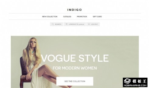 简约在线时尚网店响应式网页模板