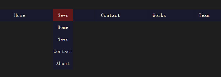 CSS3鼠标悬停动画下拉导航菜单代码