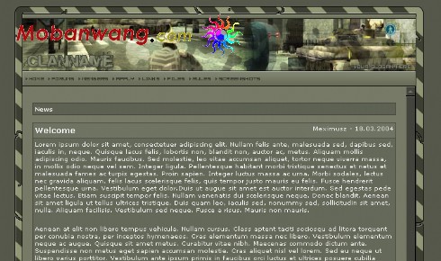 战争游戏战队网页模板