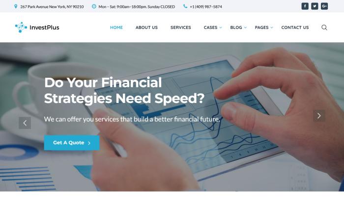 高端金融投资管理公司网站模板