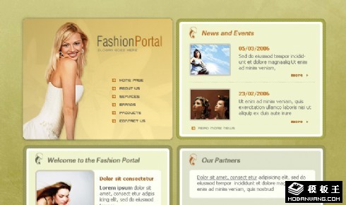 时尚品牌信息网页模板