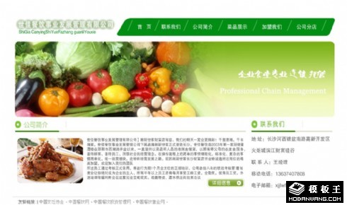 餐饮管理公司网页模板