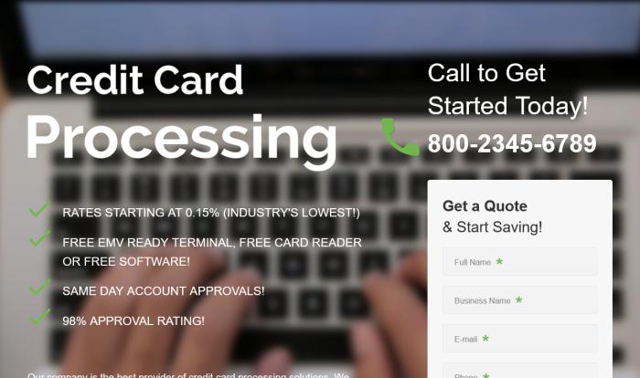 信用卡金融服务单页模板