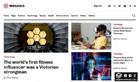 综合新闻报道响应式网页模板