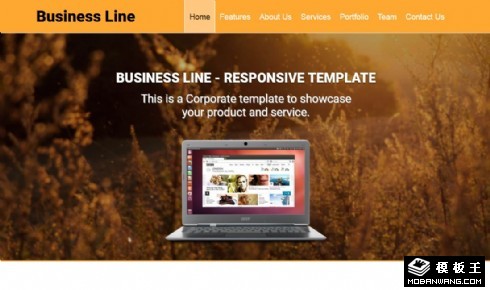 企业业务展示动态响应式网页模板
