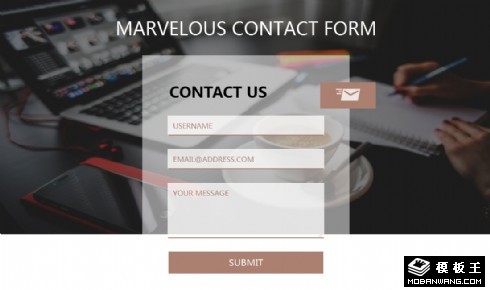 资料联系方式表单响应式网页模板
