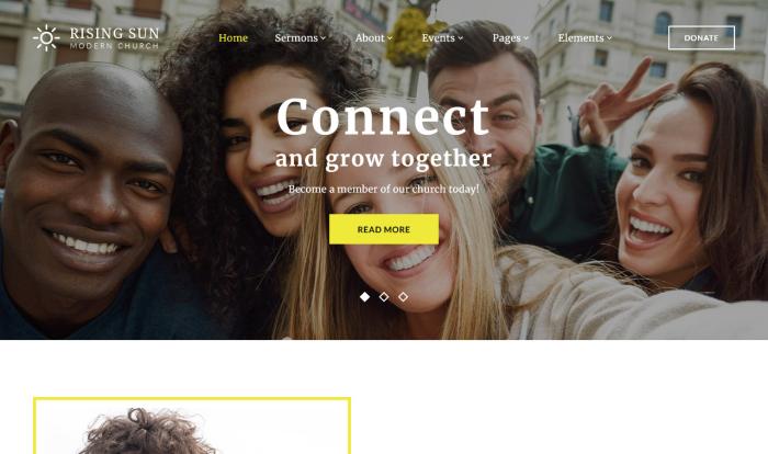 社区教堂网站模板