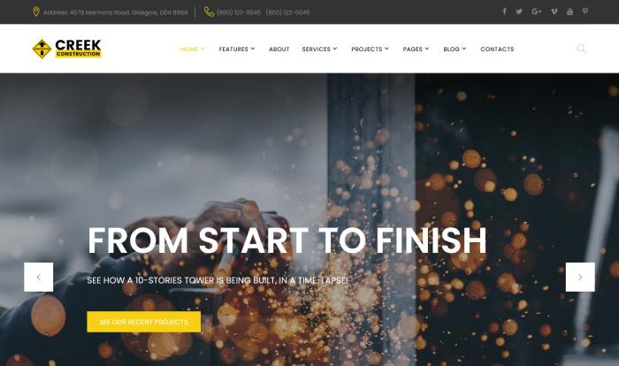 专业建筑工程公司HTML网站模板