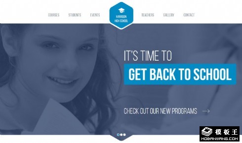 高中学校教育展示响应式网页模板