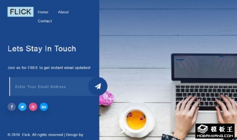 邮件资料订阅响应式网页模板