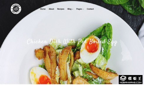 食谱APP展示响应式网页模板