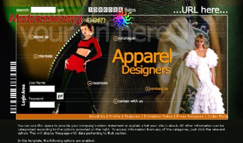 服装服饰设计企业网页模板