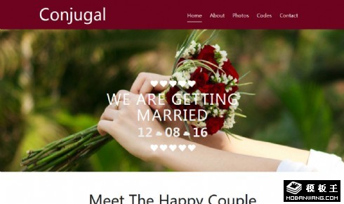 爱的记录婚姻响应式网页模板