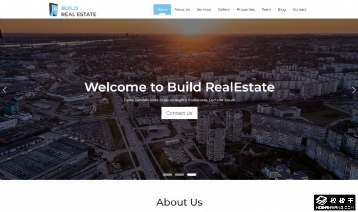 房产楼盘代理中介网页模板