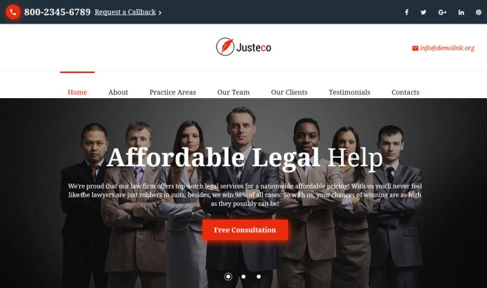 专业法律事务所定制网页模板