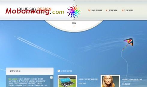 蓝色设计服务企业网站模板