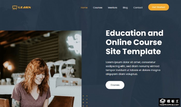 在线技术课程教育网页模板
