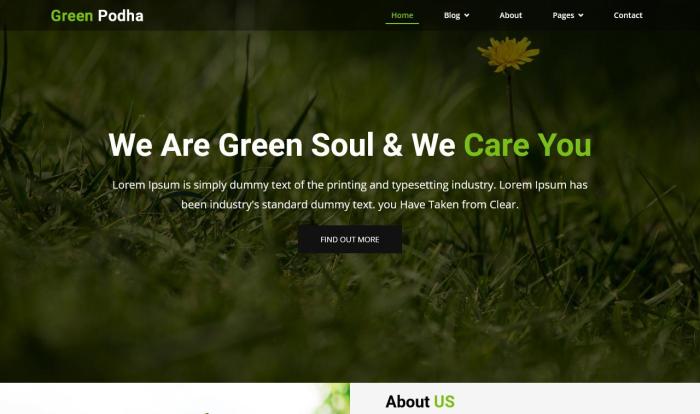 环保组织机构网站模板