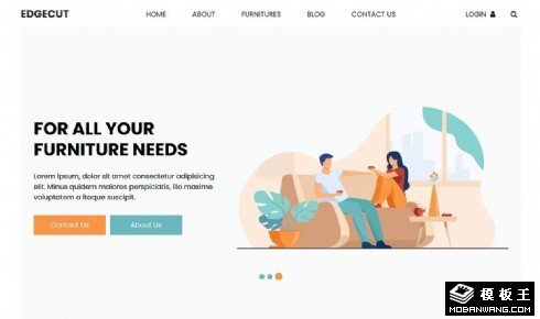 简约现代家居响应式网页模板