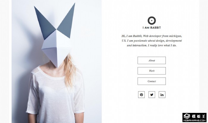 创意个人信息展示单页面模板