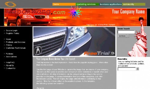 汽车试用网页模板