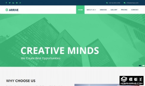 创意思维商务响应式网页模板