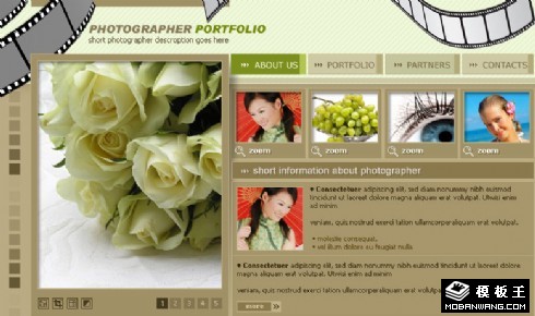 优雅的摄影师作品网页模板
