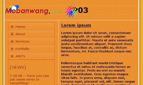 橘红色企业介绍网页模板