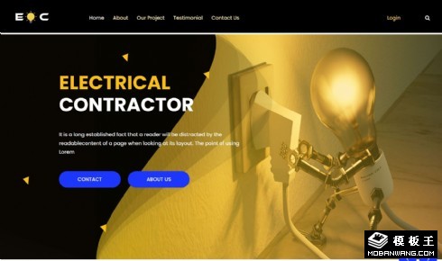 商业电气能源服务响应式网页模板